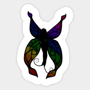 Fae Rainbow Silhouette Sticker